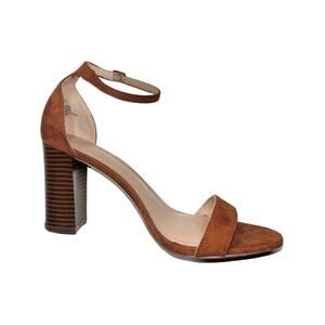 Madden Girl Bella Two-Piece Block Heel Faux Suede Ankle Strap Sandal size 9